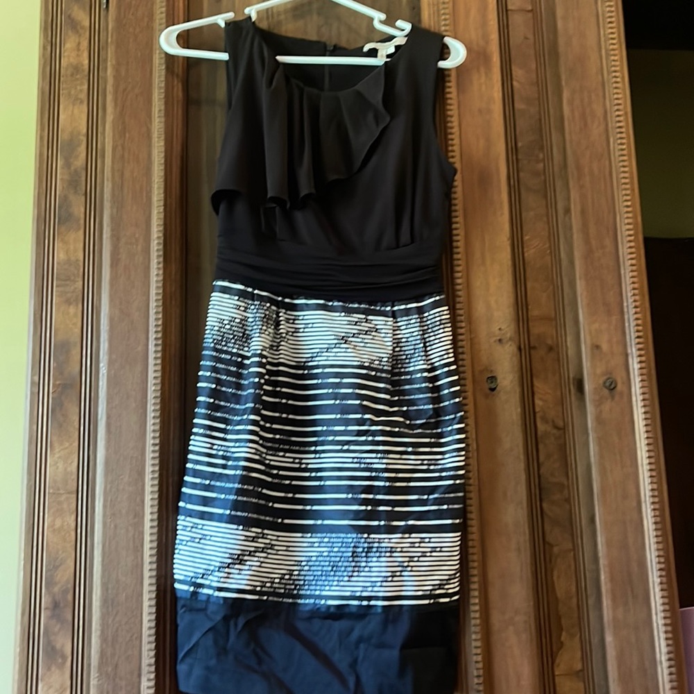 Max and Cleo Black and White Cocktail dress, Size 4